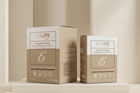 Two boxes of Nulife on a beige background